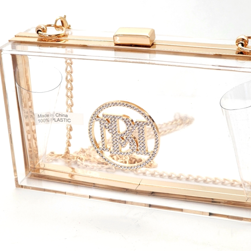 Badgley Mischka Brand Transparent Evening Clutch - Picture 3 of 8